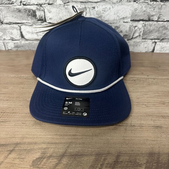 NWT Nike Men's Retro Pro Performance Snapback Hat Size S/M (Navy) HF7482-410 - Picture 1 of 15